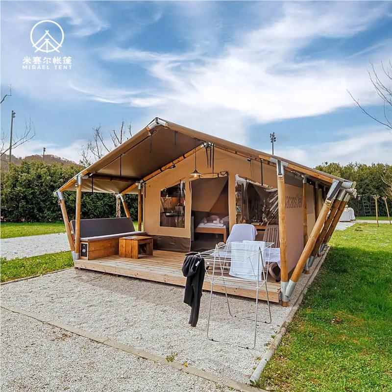 康养民度假宿卫庄园赏景屋帐木篷轻奢户外露宿带浴防雨酒店帐山野