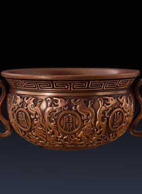 吉祥源纯铜聚宝盆摆件客厅店铺装饰工艺开业礼品玄关铜盆客厅玄关