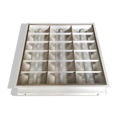 LED格栅灯600*6001200嵌入式三管3*18w36w办公室吊顶t8荧光灯盘