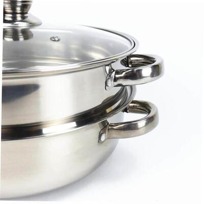 Double thickened stainless steel steamer home steamer pot