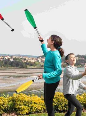 3 Pcs Juggling Stick Yellow Green Red Playing Sticks