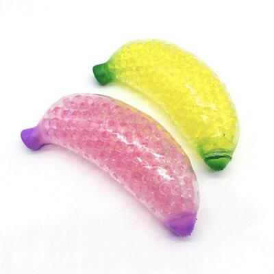 2pcs banana beads squeeze stres ball Push Pop It fidget toy