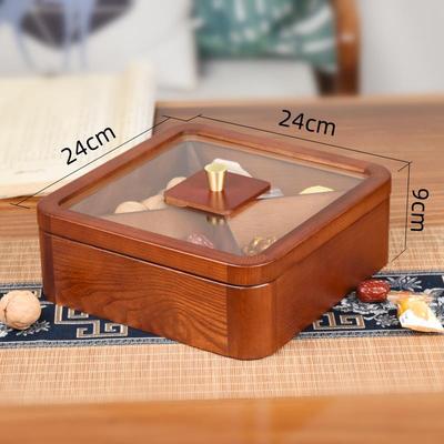 正品奢干客果收纳盒式瓜子坚果盘厅高档分格实木质轻零中食糖果盒