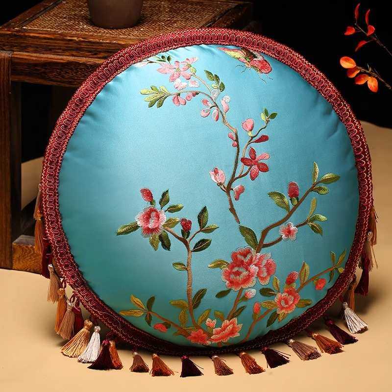 中国风抱枕圆形流苏靠枕沙发客厅轻奢高级感腰枕中式床上靠垫腰靠,居家布艺,靠垫/抱枕,淘宝优惠券,粉丝福利购,淘宝优惠卷