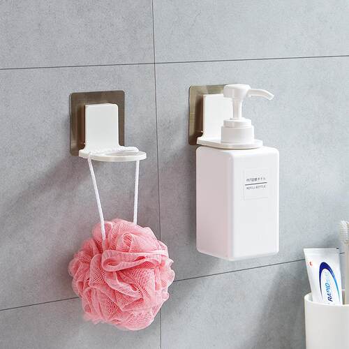 A no-drill bathroom and shower shelf for placing shampoo, bo
