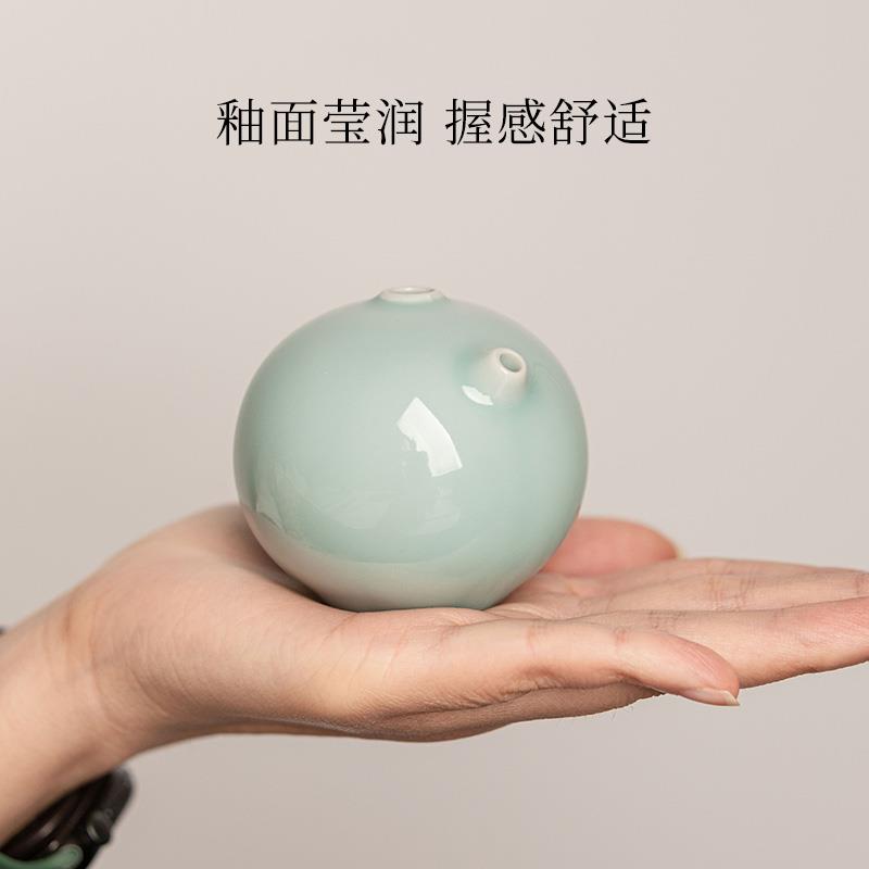 高档御火宝阁文房四宝陶瓷水滴砚滴砚台墨龙泉毛笔汁墨条锅墨块和