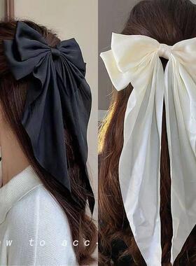 Chiffon Bow Hair Clip Women Large Bowknot Stain Hairpin