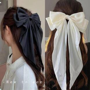 Chiffon Bow Hair Clip Women Large Bowknot Stain Hairpin