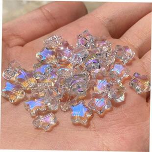 100PC/lot 8mm AB Color Star Beads Czech Glass Loose Spacer