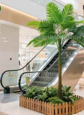 室内造景仿真凤尾葵槟榔树 酒吧装饰户外露营大型棕榈树假椰子树