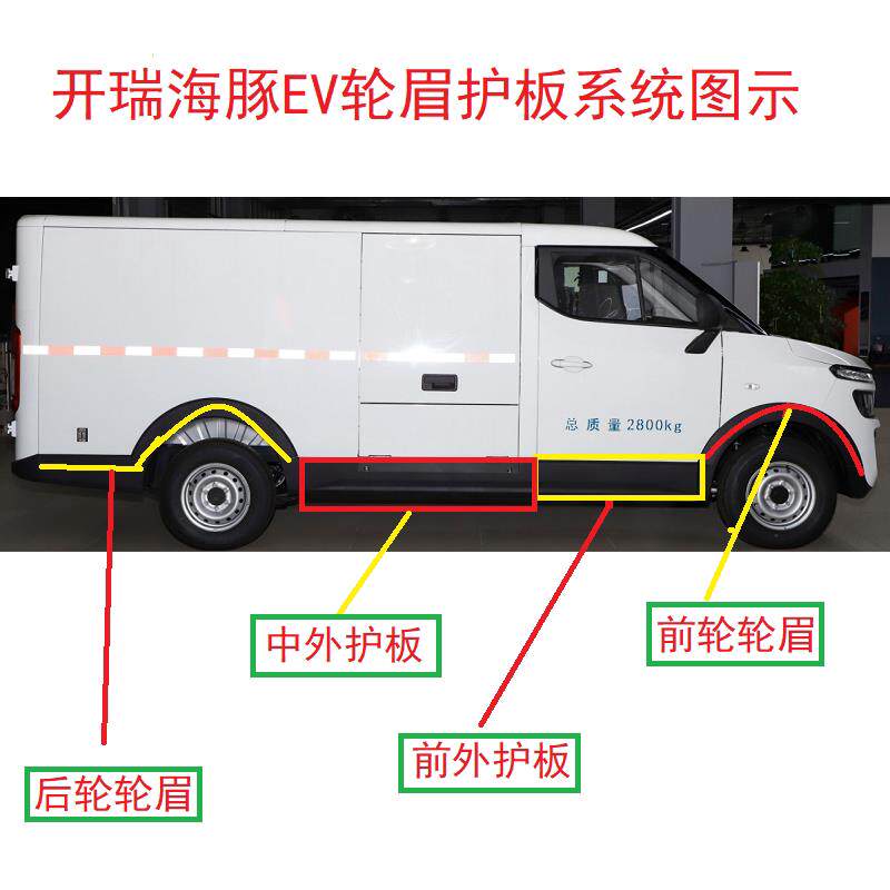 奇瑞开 瑞海豚EV新能源电动车门装饰板侧裙护板轮胎上防撞条带轮