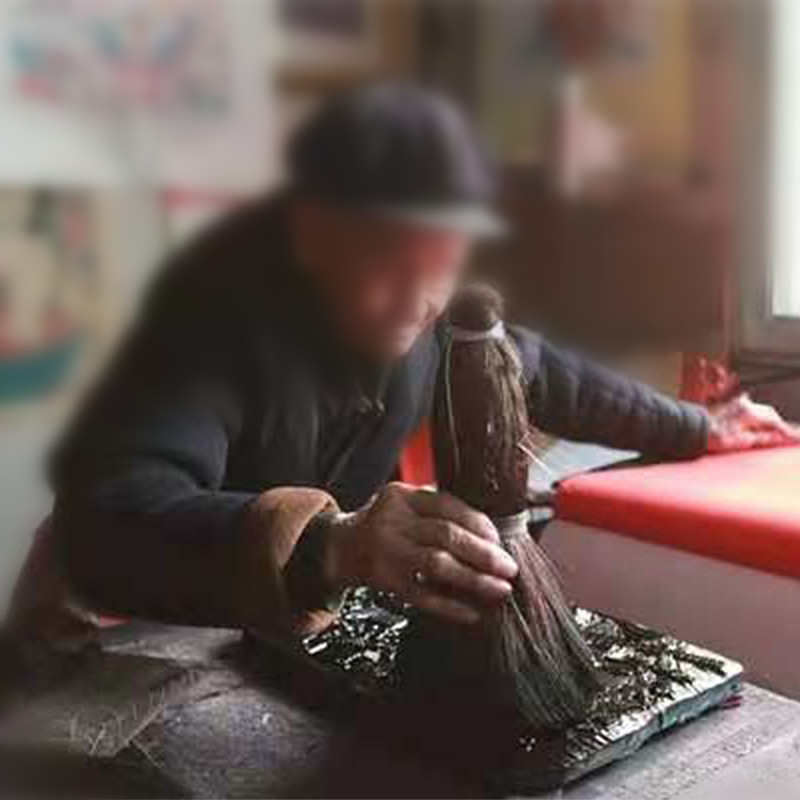 中客厅怀旧复古特色年画贴传统杨家埠装饰墙手工国风纸画木版新年图片