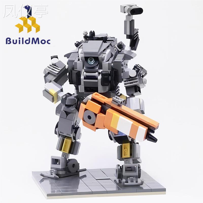 BuildMoc游戏创意系列Titanfall2离子级泰坦儿童拼搭积木玩具怪兽