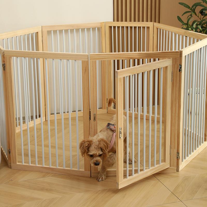 宠物围栏狗狗栅栏室内家用实木可折叠小型犬阻拦门自由拼接狗笼子