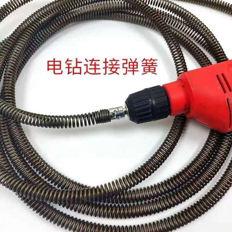 电钻式弹簧电机 家庭下水道堵塞清理工具电钻式 管道堵塞疏通管线