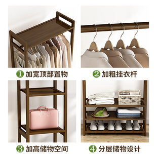 架一体门口挂衣架简易晾衣置物收纳衣服批发 衣帽架卧室家用落地鞋