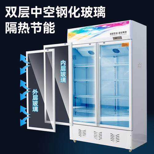 饮料柜商用冷藏展玻示柜直冷双门单门879示展柜超市璃保鲜柜酒水