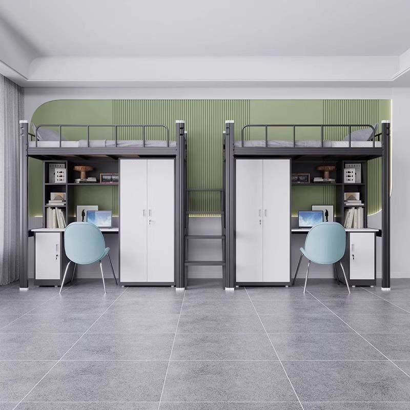 公寓床舍上床下桌组合床宿架床员工寝室下铺学铁生双层gyc-3上床