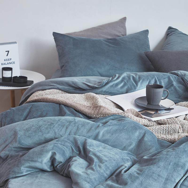 高档定做定制天鹅绒床2上四件套珊瑚8绒床笠220x229x230x5x2480x2