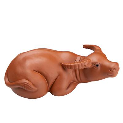 高档紫砂宠小牛茶精养茶虫茶台装饰扭转乾坤品摆可件生肖水牛茶玩