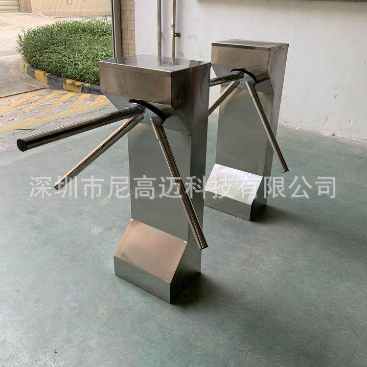 超市便利店车站出入口旋转闸-手动不锈钢单向半高旋转门-成品辊闸