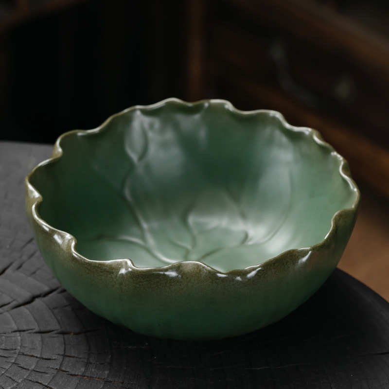 覆古窑变手工茶洗陶瓷茶具配件洗茶碗大号水盂水洗笔洗杯洗果盘