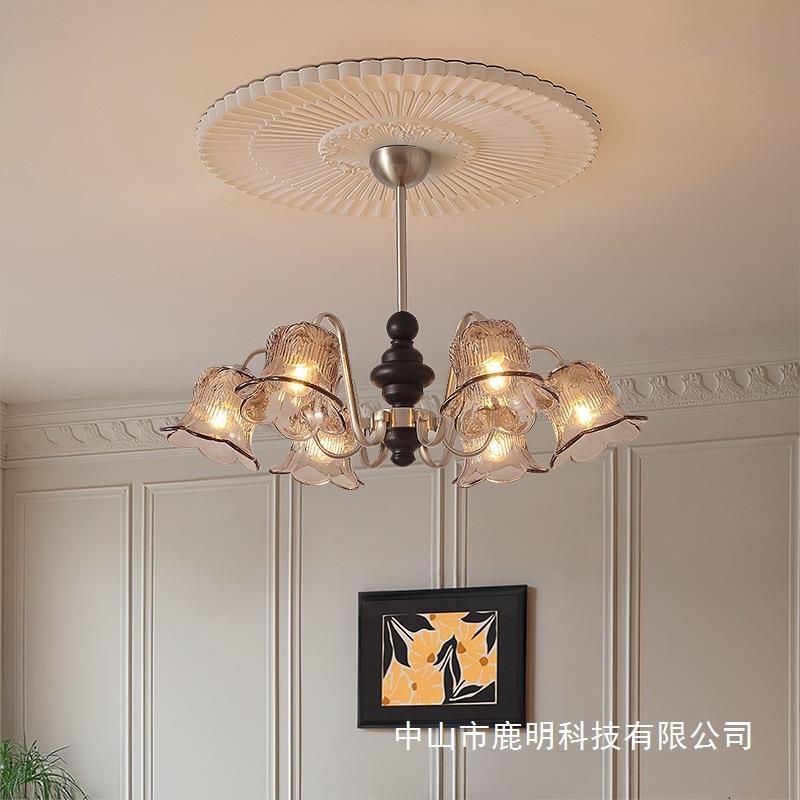 法式复古南洋风铃兰花吊灯中古风客厅卧室灯轻奢餐厅酒店民宿灯饰