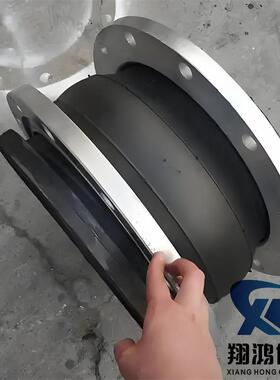 耐负压橡胶软接头法兰式软连接离心泵房进出口使用防吸匾DN80 100