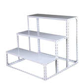 6E3X花架置物架阳台铁艺客厅室内多肉落地多层不锈钢挂壁梯形货架