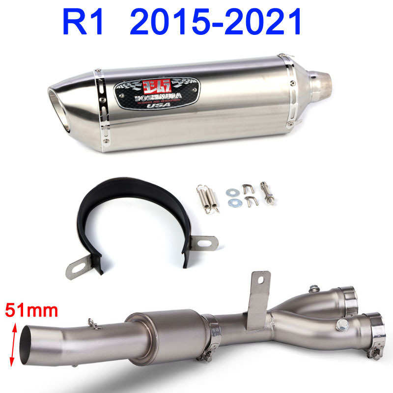 适用于摩托车Yamaha R1改装 不锈钢 吉村排气管系统 2015-2021年