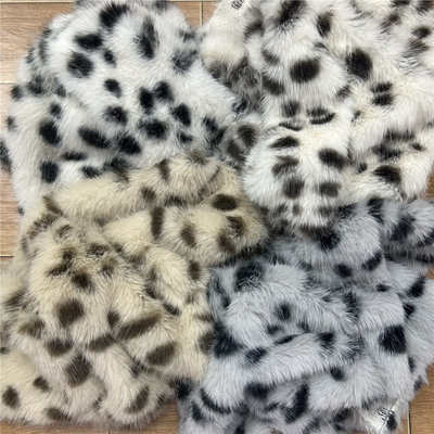 40毛金托卡豹点 豹纹 托卡狐狸毛印花 箱包鞋材服装毛绒面料