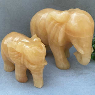 大象开业批发地摊男米女士摆件款桌面货源直播礼品办公室黄玉厂家