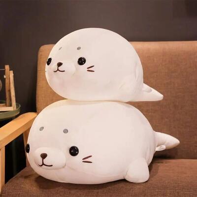 1pc 50/60cm Soft Down Cotton Lying Seal Plush Toys Lovely St
