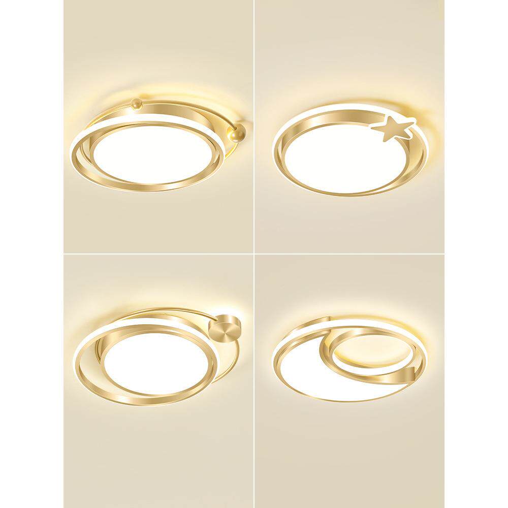 卧室吸顶灯现代简约创意星星月亮房间led灯网红轻奢大气主卧灯具