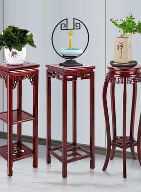 实木花架简HKY约盆景中榆式木客厅古典摆件多层架花架仿古阳子台