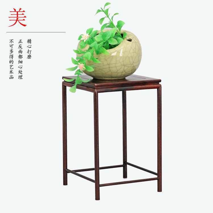 明式木红酸实枝正方小花架多肉微型盆花几MNR景瓶花盆古玩摆花件