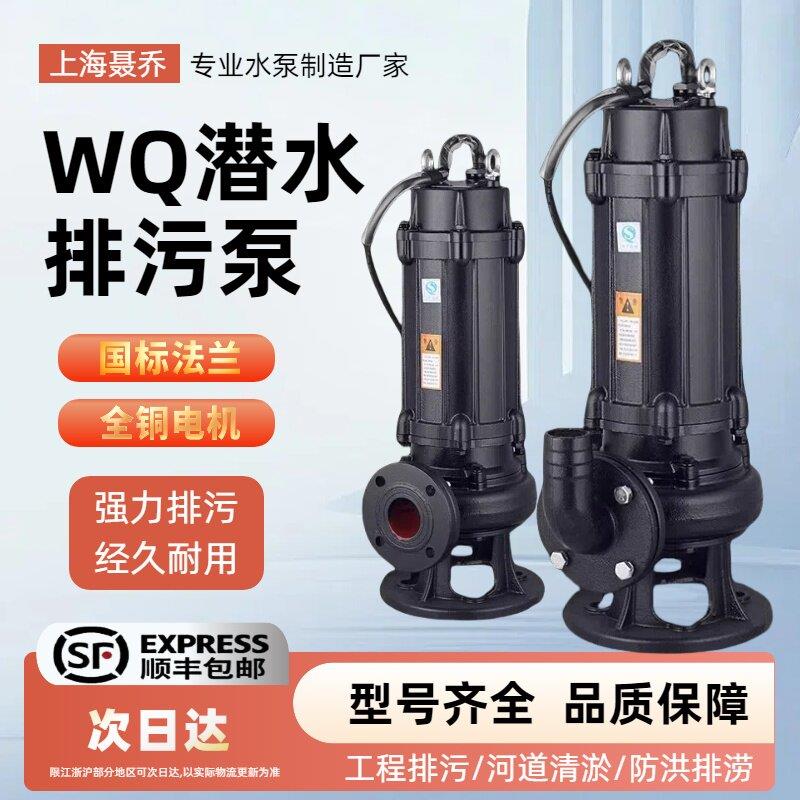 污水泵380v三相抽粪泥浆工业排污泵潜水泵抽水泵地下室污水提升泵