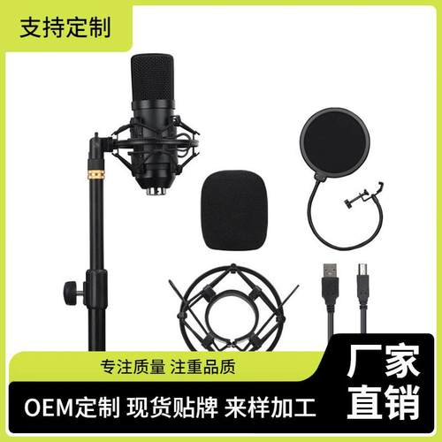 BM700话筒套装高采样率192KHZ/24Bit即插即用USB麦克风