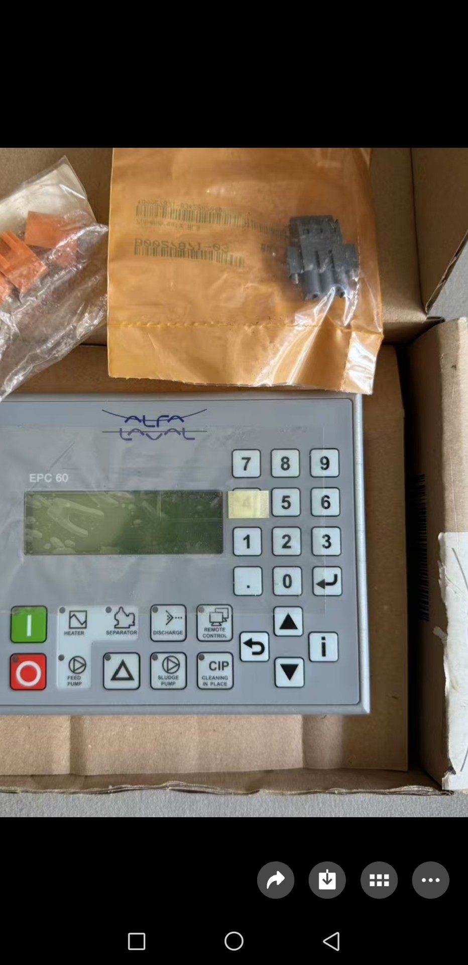 ALFA LAVAL EPC60控制器面板，型号4B1260