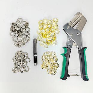 20NIM0套内径10mm金银2色金属眼套装手气压钳工扣具鞋眼眼鸡索环