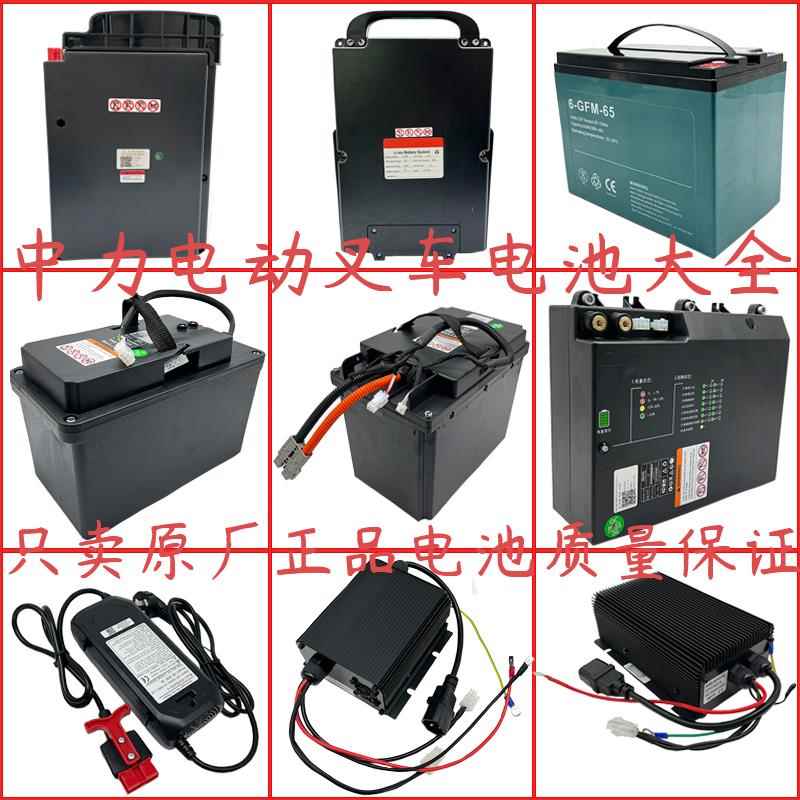 中力电动叉车电池F4F3专用锂电池充电器搬运车小金刚24V20A锂电池