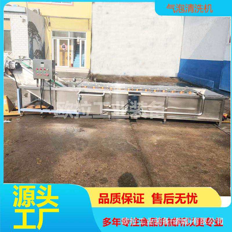 根菜茎类泥清洗设备去 预制气泡清KKQ洗流水线 连续式蔬菜机洗菜图片