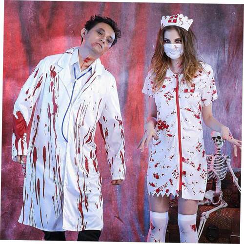Halloween costume Halloween Horror Bloody Nurse Costume Zomb