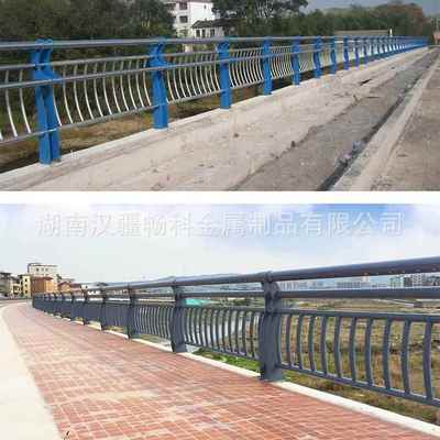 桥梁护栏天桥河道防撞防护栏不锈钢复合管生产现货供应汉疆