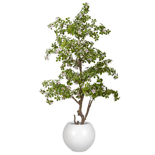 仿真网红植物栀子花室内假树盆栽造景仿生绿植人造树落地装饰