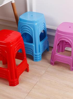 特厚椅红色板塑985料凳熟胶家用餐塑桌凳料高凳商r*