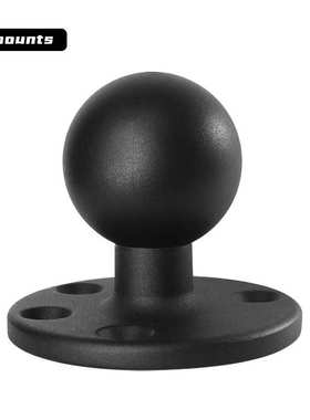 厂家直销船载设备万向支架D型球头AMPS孔距圆形底座工程车载2.25