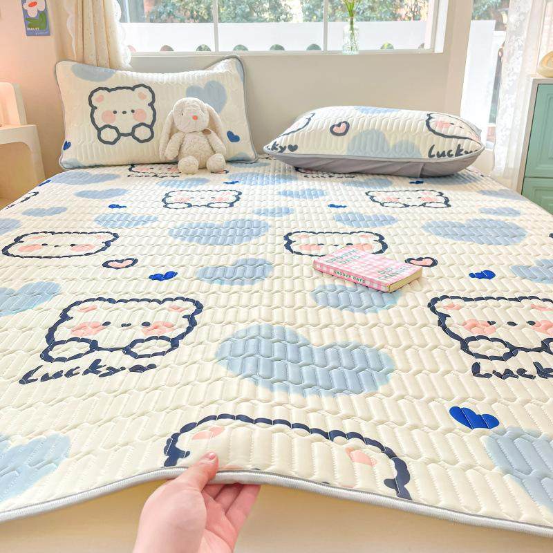 a类凉感丝凉席三件套夏季家用可水洗空调席夏天宿舍单人折叠席子,床上用品,冰丝席,淘宝优惠券,粉丝福利购,淘宝优惠卷