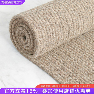 卧室床边毯轻奢北欧素色家用地垫可 精品手工羊毛地毯客厅沙发日式