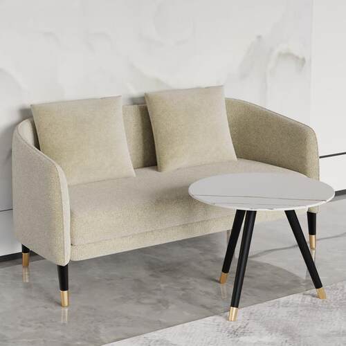 北欧沙发椅售楼处洽谈桌椅组合现代简约岩板茶几轻奢布艺沙发椅子